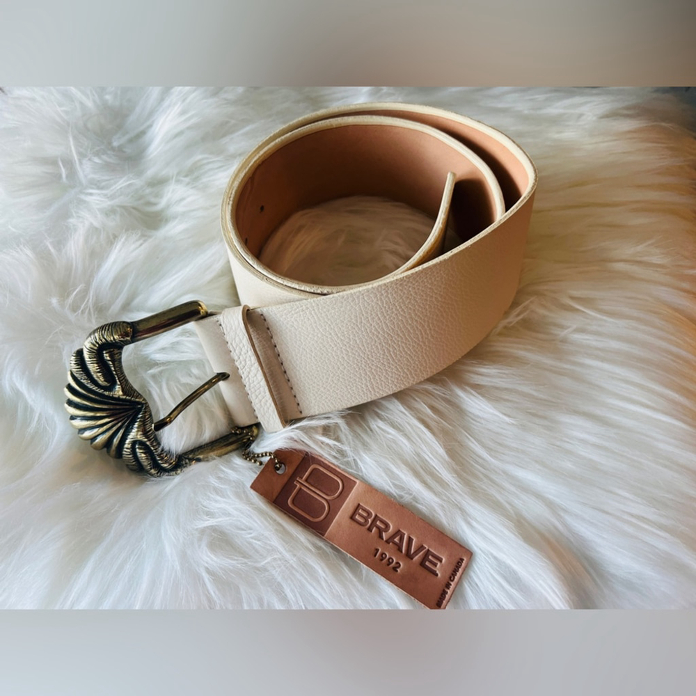 🇨🇦 Brave Leather Collection - Cream Pebble Leather w Gold hardw…